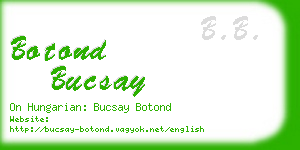 botond bucsay business card